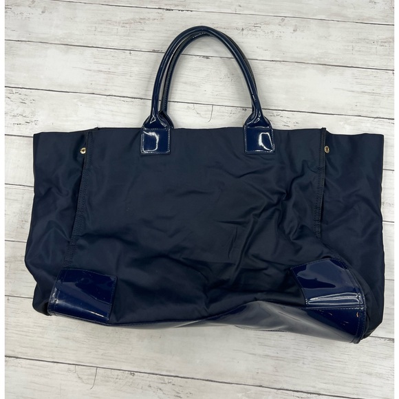 Tory Burch Ella Navy Tote Bag - Picture 4 of 15